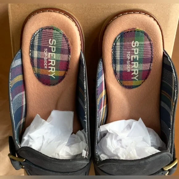 Sperry Women's Leather Mules Black 8 - Picture 8 of 11